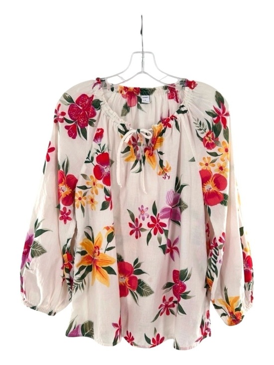 Old Navy Tops - Old Navy Cotton Floral Blouse Medium